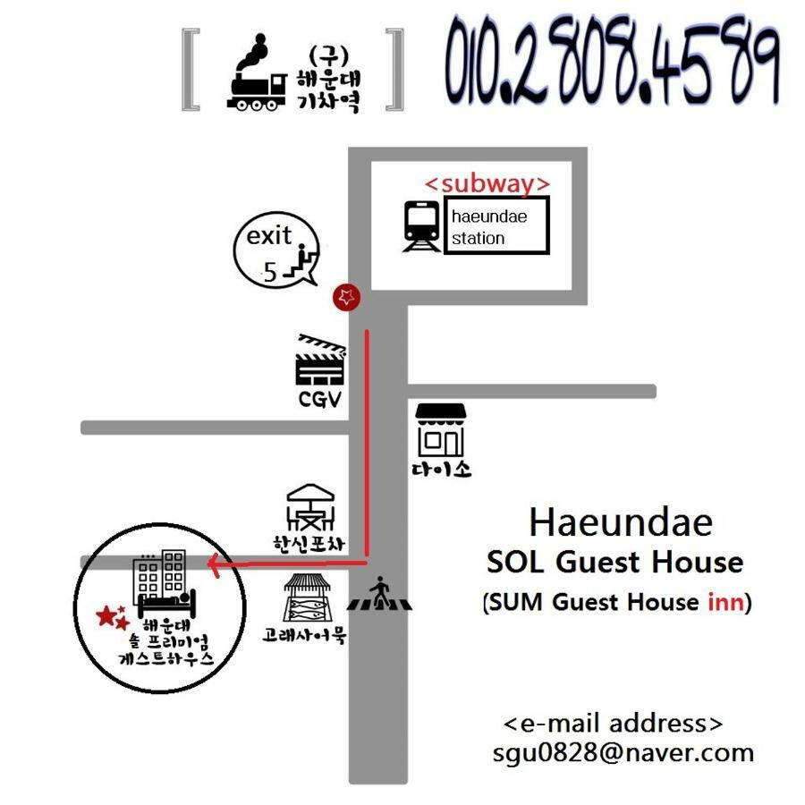 בוסאן Sol Guest House_Haeundae מראה חיצוני תמונה